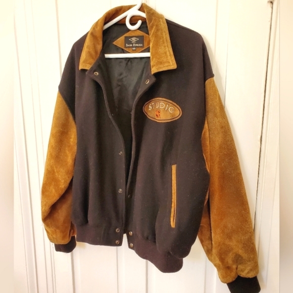 NHL Vintage Wool and Leather Bomber - Black and brown - XL - Picture 3 of 6